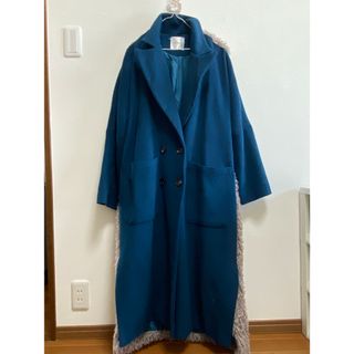 青色のコート(ロングコート)