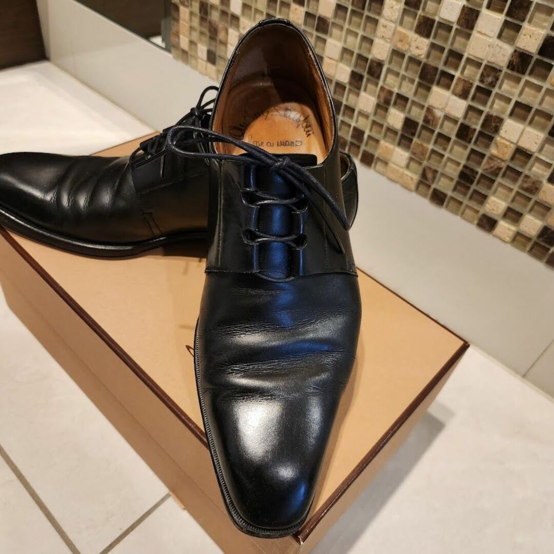 税込?送料無料】 Santoni サントーニ 革靴 5(25～26cm程度）黒 