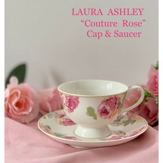 LAURA ASHLEY - ⑤ローラアシュレイ　クチュールローズ　LAURA ASHLEY カップ&ソーサー