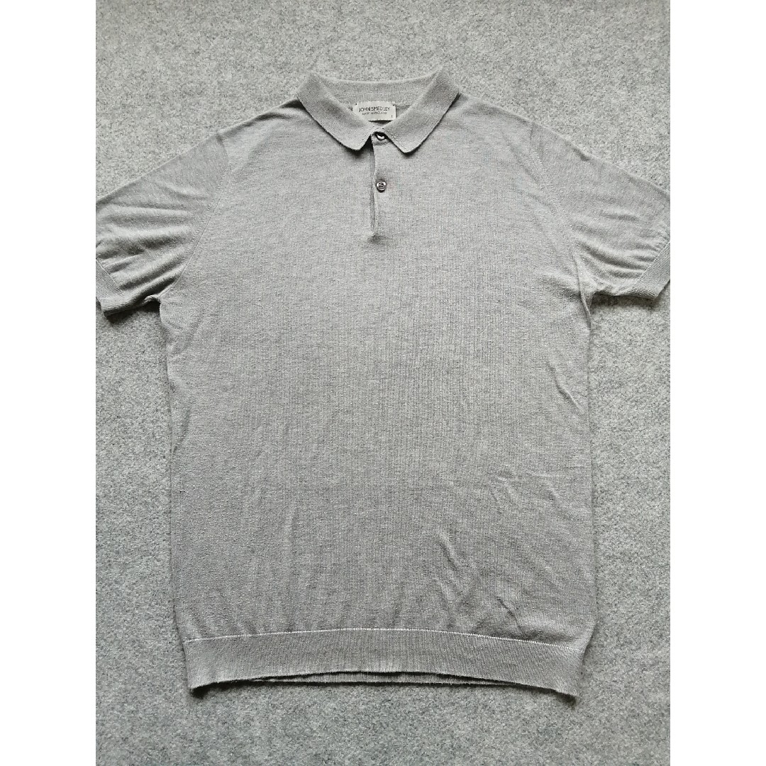 JOHN SMEDLEY(ジョンスメドレー)のJOHN SMEDLEY ジョンスメドレー 30G コットン ポロシャツ グレー メンズのトップス(ポロシャツ)の商品写真