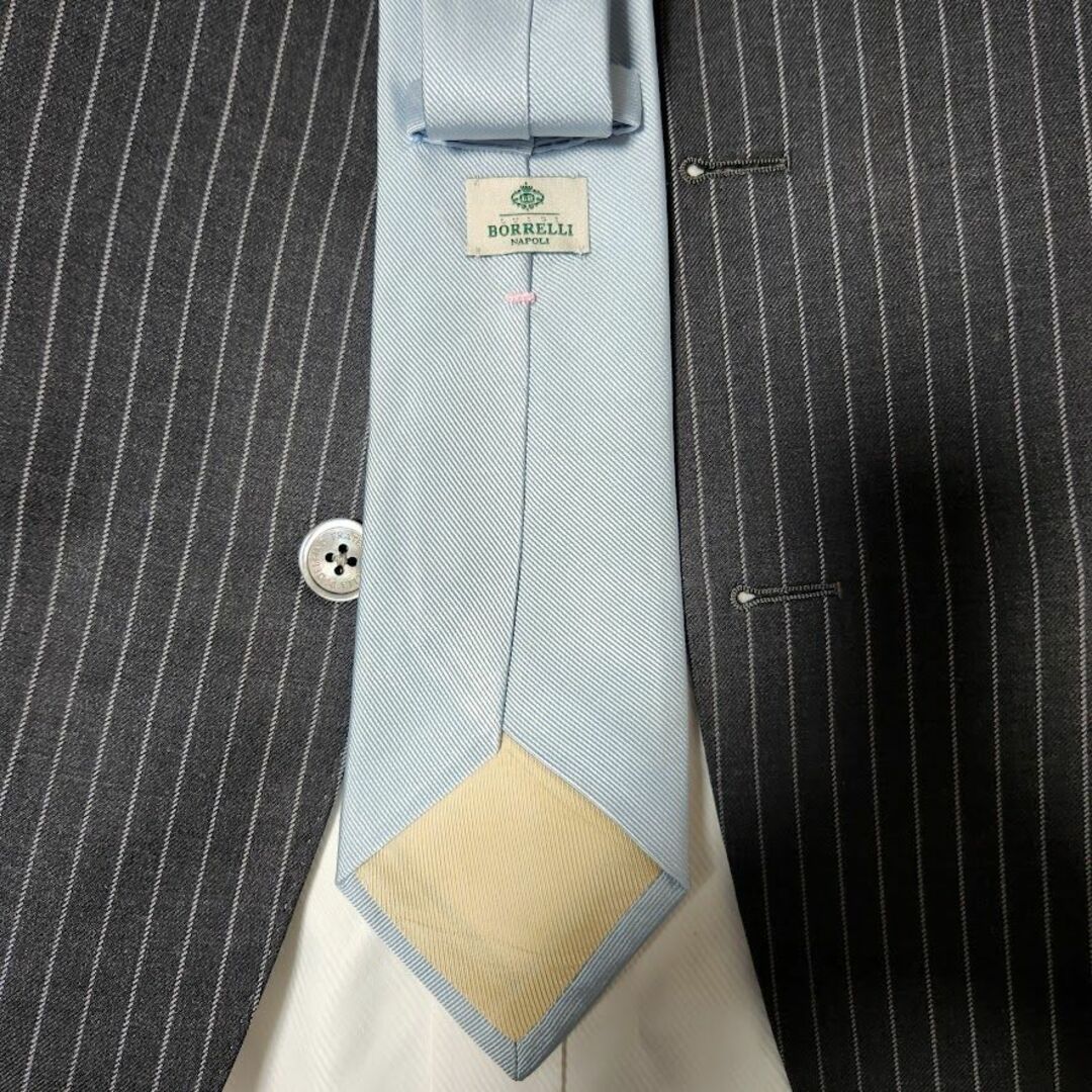 LUIGI BORRELLI(ルイジボレッリ)のイチろん様専用ルイジボレッリ BORRELI ネクタイ 水色 メンズのファッション小物(ネクタイ)の商品写真