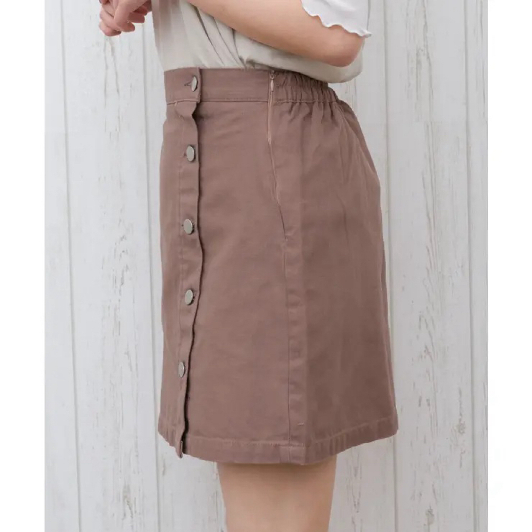SpRay(スプレイ)のspray ツイルサイドボタンミニスカート レディースのスカート(ミニスカート)の商品写真
