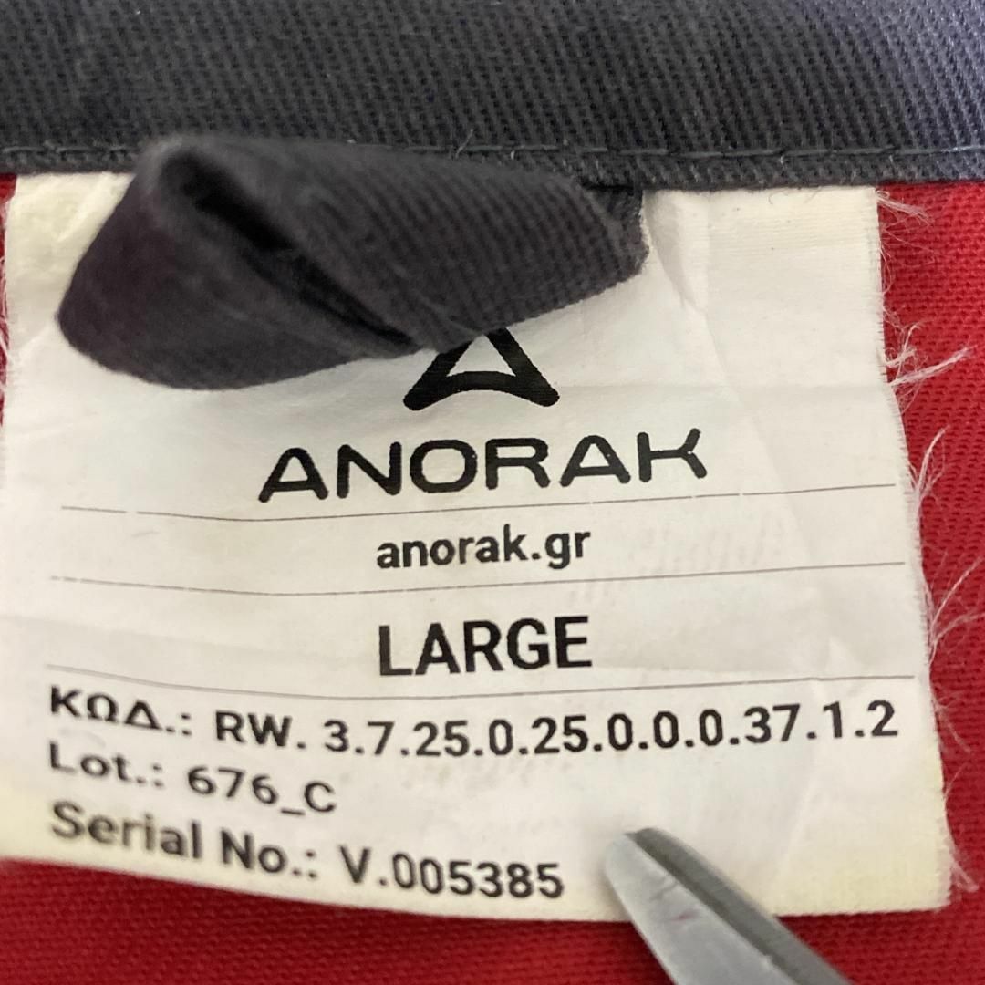 ANORAK ワークベスト ユーロ古着 企業ロゴ 料理サイト 薄手s57① メンズのトップス(ベスト)の商品写真