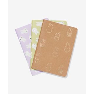 ミッフィー(miffy)の【日本未発売】ミッフィー　A6 ノート　3冊セット　オランダ限定　罫線入り　(ノート/メモ帳/ふせん)