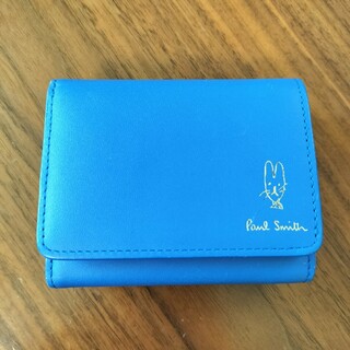 ポールスミス(Paul Smith)のポールスミス  バルーンバニーエンボス ガマグチ 三つ折り財布 ブルー 青(財布)