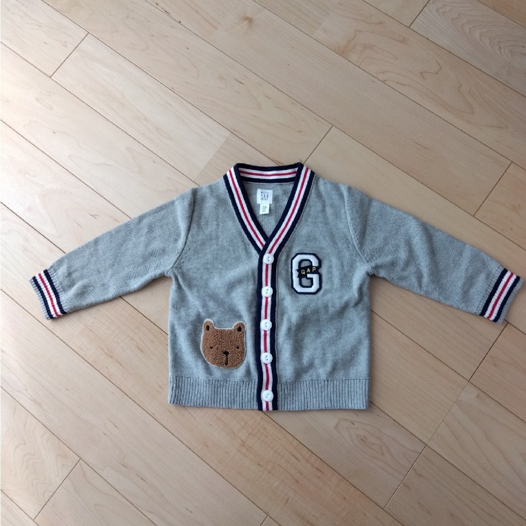 babyGAP(ベビーギャップ)の（新品未使用）GAP baby ニットカーディガン キッズ/ベビー/マタニティのキッズ服男の子用(90cm~)(カーディガン)の商品写真