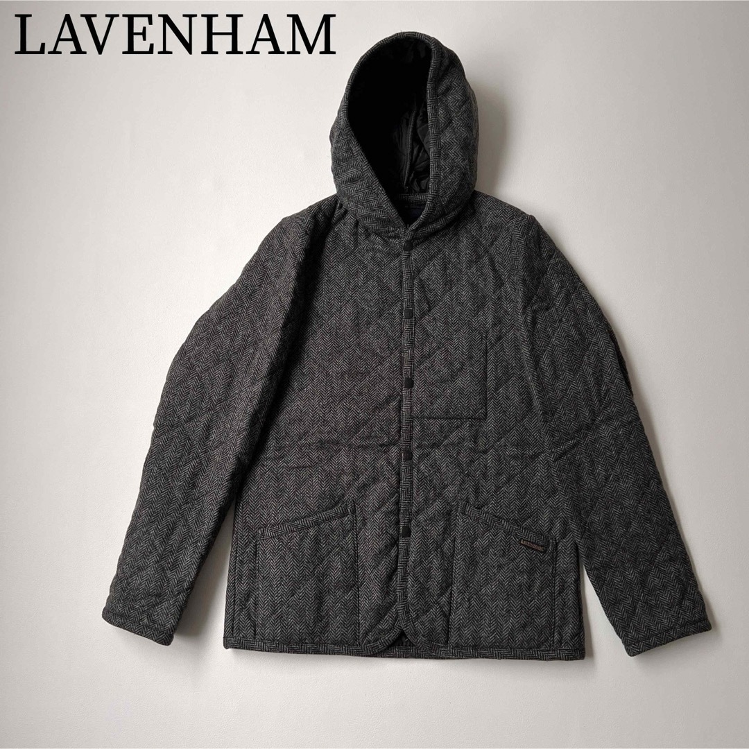 LAVENHAM(ラベンハム)の美品　LAVENHAM ラベンハム　キルティングジャケット　ヘリンボーン柄 レディースのジャケット/アウター(ブルゾン)の商品写真