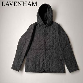 ラベンハム(LAVENHAM)の美品　LAVENHAM ラベンハム　キルティングジャケット　ヘリンボーン柄(ブルゾン)