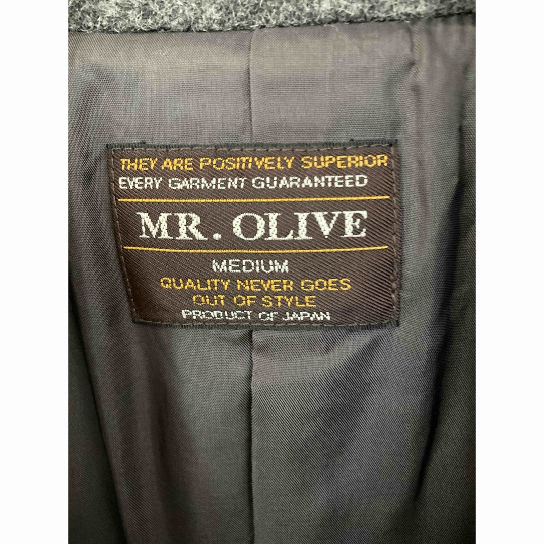 Mr.OLIVE(ミスターオリーブ)のMR.OLIVEミスターオリーブチェスターコートハリスツイードアウターグレー メンズのジャケット/アウター(チェスターコート)の商品写真