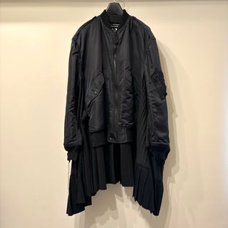 ジュンヤワタナベコムデギャルソン(JUNYA WATANABE COMME des GARCONS)のジュンヤワタナベ COMME des GARCONS プリーツ MA-1 XS(ミリタリージャケット)