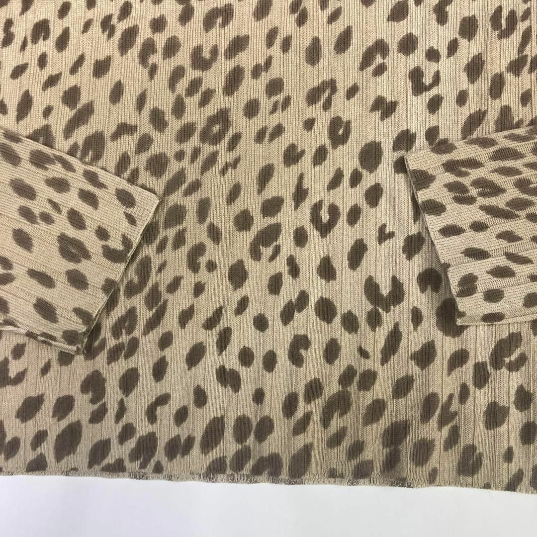 KRIZIA クリツィア　ハイネック　カットソー　ロンT 豹柄　ウール　ニット レディースのトップス(カットソー(長袖/七分))の商品写真