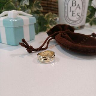 ティファニー(Tiffany & Co.)のティファニー　ダイヤモンドドッツツイストリング　5.5号　K18ゴールドプラチナ(リング(指輪))