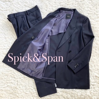 spick＆span パンツスーツセットアップ　ダブル　ネイビー　38
