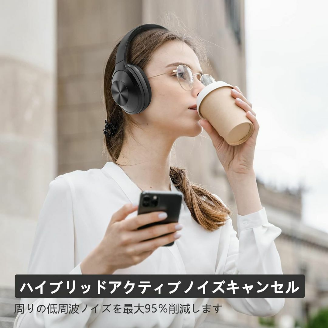 Srhythm NC85 Bluetooth ヘッドホン ワイヤレスヘッドホン スマホ/家電/カメラのオーディオ機器(ヘッドフォン/イヤフォン)の商品写真