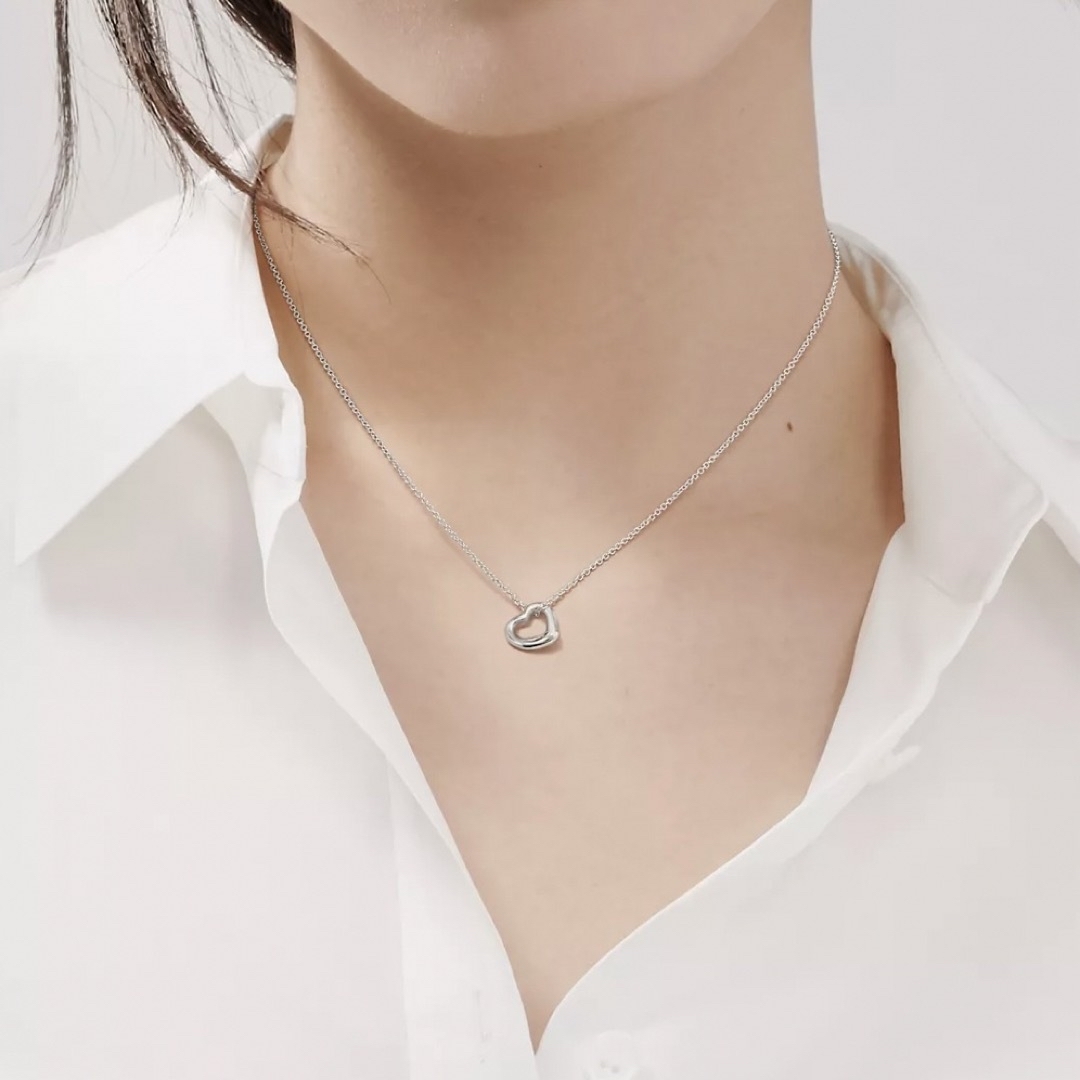 Tiffany & Co.(ティファニー)のTIFFANY＆Co ネックレス ペンダント アクセサリー オープンハート シル レディースのアクセサリー(ネックレス)の商品写真