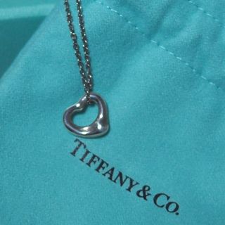 ティファニー(Tiffany & Co.)のTIFFANY＆Co ネックレス ペンダント アクセサリー オープンハート シル(ネックレス)