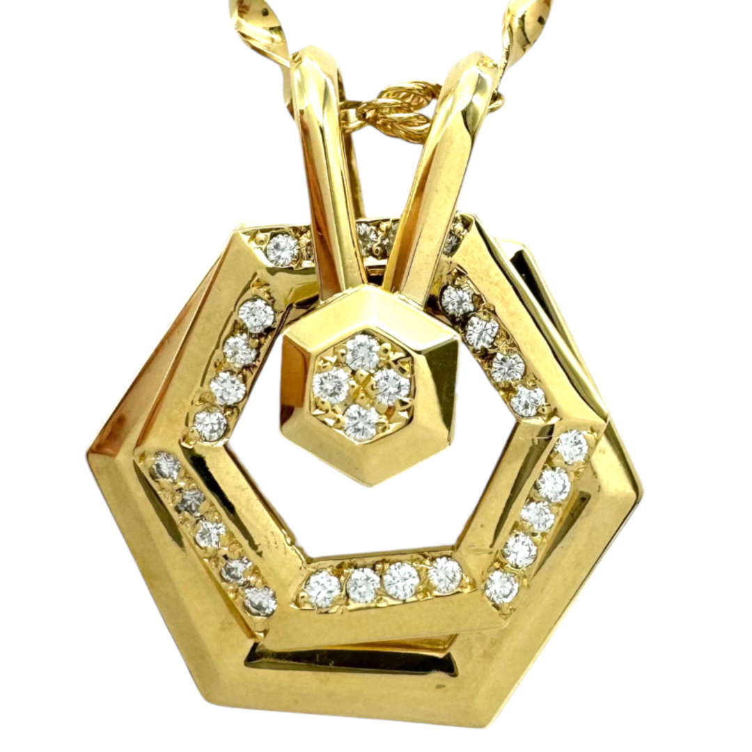 Waltham(ウォルサム)の　ウォルサム WALTHAM スイング ダイヤネックレス K18YG ダイヤモンド ジュエリー レディースのアクセサリー(ネックレス)の商品写真