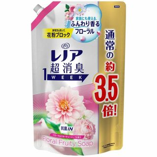 レノア 超消臭1WEEK 柔軟剤 フローラルフルーティーソープ 詰め替え 大容量(洗剤/柔軟剤)