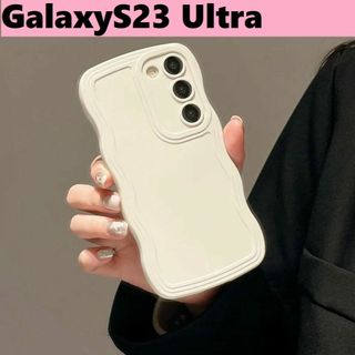 ギャラクシー(Galaxy)のGalaxyS23 Ultra ウェーブなみなみ　可愛いケース　iv(Androidケース)