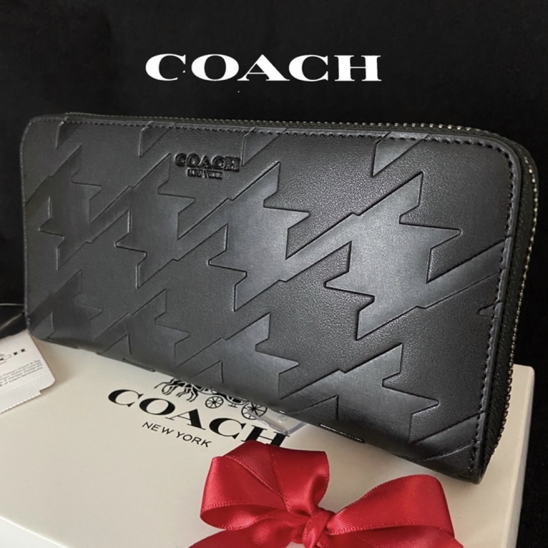 COACH(コーチ)の贈り物にも☆コーチ 長財布　大人の逸品 烏格子型　ハウンドトゥース メンズのファッション小物(長財布)の商品写真