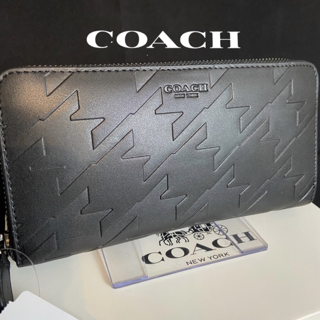 COACH(コーチ)の贈り物にも☆コーチ 長財布　大人の逸品 烏格子型　ハウンドトゥース メンズのファッション小物(長財布)の商品写真