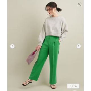 BEAUTY&YOUTH UNITED ARROWS - BY ダブルクロスタックワイド ストレートパンツ -ウォッシャブル- ∴