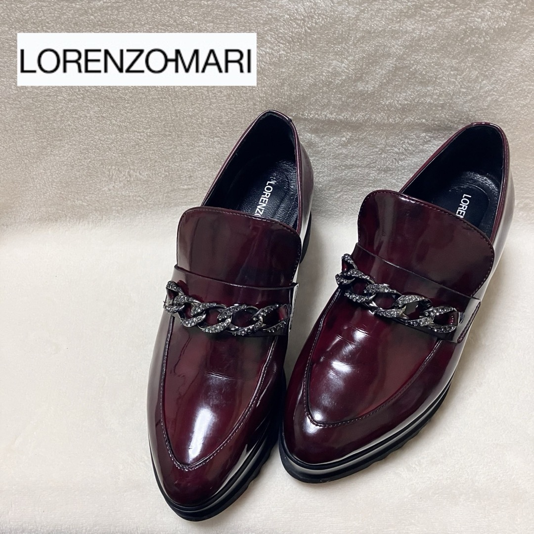 LORENZO-MARI レディース 厚底 ローファーラインチェーン レディースの靴/シューズ(ブーツ)の商品写真