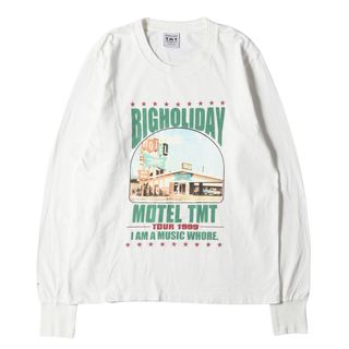 ティーエムティー(TMT)の美品 TMT ティーエムティー Tシャツ サイズ:XL フォトプリント クルーネック ロングスリーブTシャツ ホワイト 白 トップス カットソー 長袖【メンズ】【中古】(Tシャツ/カットソー(七分/長袖))