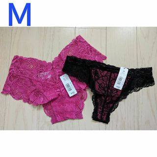 エメフィール(aimer feel)のＭ★エメフィール★セクシーレースタンガ＋Ｔバックショーツ２枚セット★新品(ショーツ)