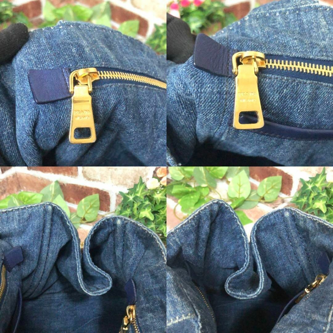 美品✨プラダ デニム カナパ トートバッグ ユニセックス 大容量 白タグ付き 美品✨プラダ デニム カナパ トートバッグ ユニセックス 大容量 白タグ付き
