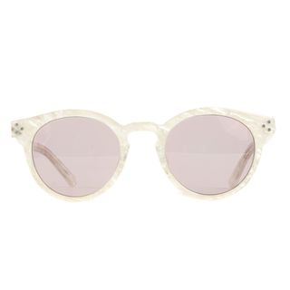 ロンハーマン(Ron Herman)のRon Herman ロンハーマン 金子眼鏡店 カラーレンズ クラシック ボストン シェイプ サングラス SUNGLASS CLASSIC BOSTON 眼鏡 メガネ アイウェア ホワイト クリア パープルレンズ コラボ【メンズ】【中古】(サングラス/メガネ)