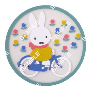 ミッフィー(miffy)のミッフィー クリアラバーコースター2 コースター miffy じてんしゃ(キャラクターグッズ)