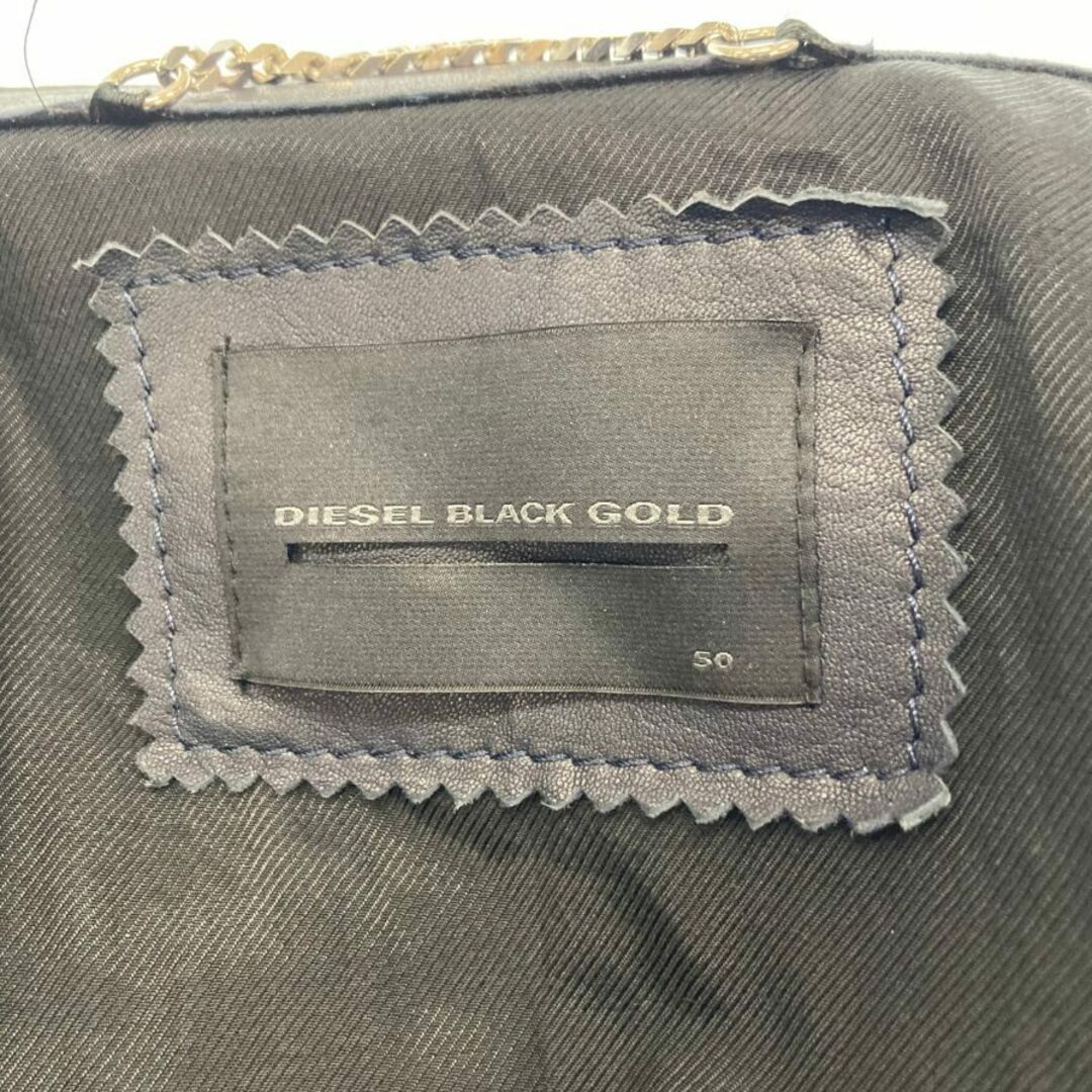 DIESEL(ディーゼル)のディーゼル ブラック ゴールド ライダース シープスキン【AFB14】 メンズのジャケット/アウター(ダウンジャケット)の商品写真