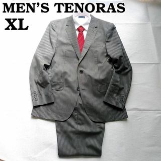 MEN'S TENORAS - XL　 春秋　2B　総裏　スーツ　グレーストライプ　メンズティノラス