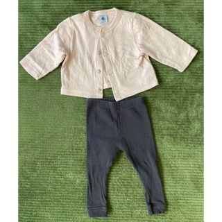 プチバトー(PETIT BATEAU)のプチバトー　カーディガン＆スパッツ(カーディガン/ボレロ)