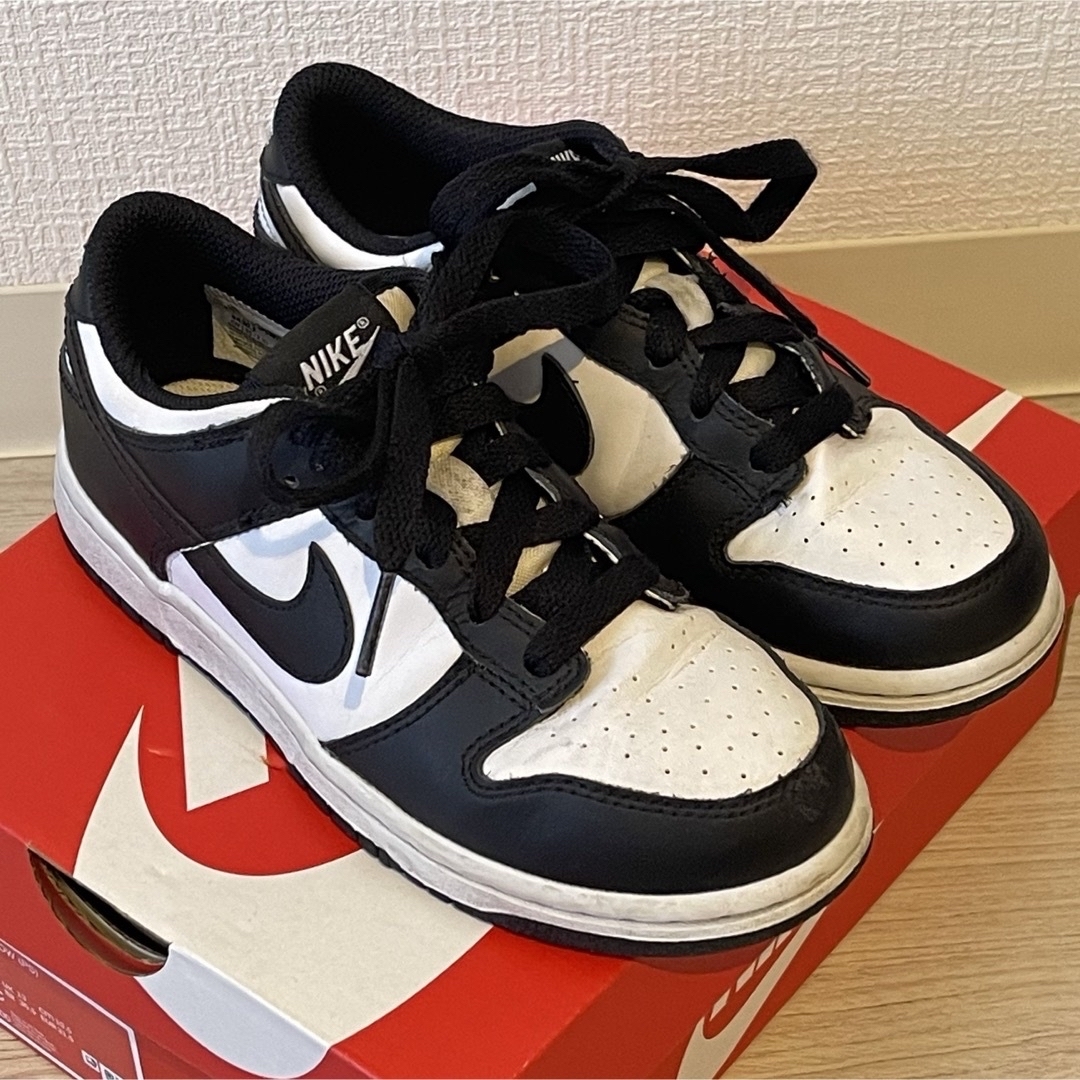 NIKE(ナイキ)のNike PS Dunk Low  White Black パンダ　19.5cm キッズ/ベビー/マタニティのキッズ靴/シューズ(15cm~)(スニーカー)の商品写真