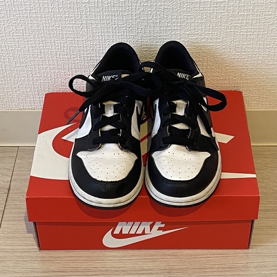 NIKE(ナイキ)のNike PS Dunk Low  White Black パンダ　19.5cm キッズ/ベビー/マタニティのキッズ靴/シューズ(15cm~)(スニーカー)の商品写真