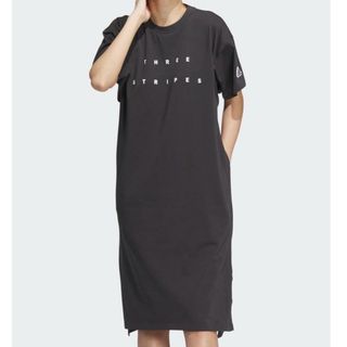 アディダス(adidas)のadidas  シングルジャージー Tシャツワンピース(ロングワンピース/マキシワンピース)