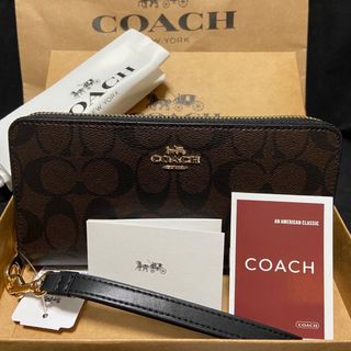 贈り物にも☆コーチ 長財布 人気のダークブラウン メンズレディス 贈り物にも☆コーチ 長財布 人気のダークブラウン メンズレディス