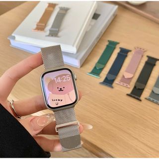 アップルウォッチ ステンレス製バンド ベルト apple watch 装着簡単(金属ベルト)