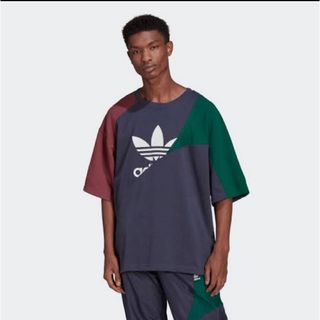 アディダス(adidas)のアディカラー カラーブロックTシャツ Lサイズ(Tシャツ/カットソー(半袖/袖なし))