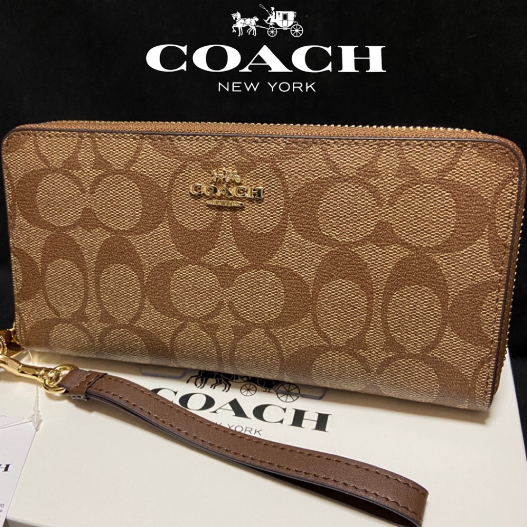 COACH(コーチ)の贈り物にも☆コーチ 長財布　安定人気のライトブラウン メンズレディス メンズのファッション小物(長財布)の商品写真