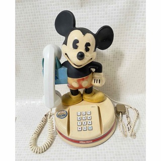 Disney - 昭和レトロ　ミッキーマウス　プッシュフォン　電話機