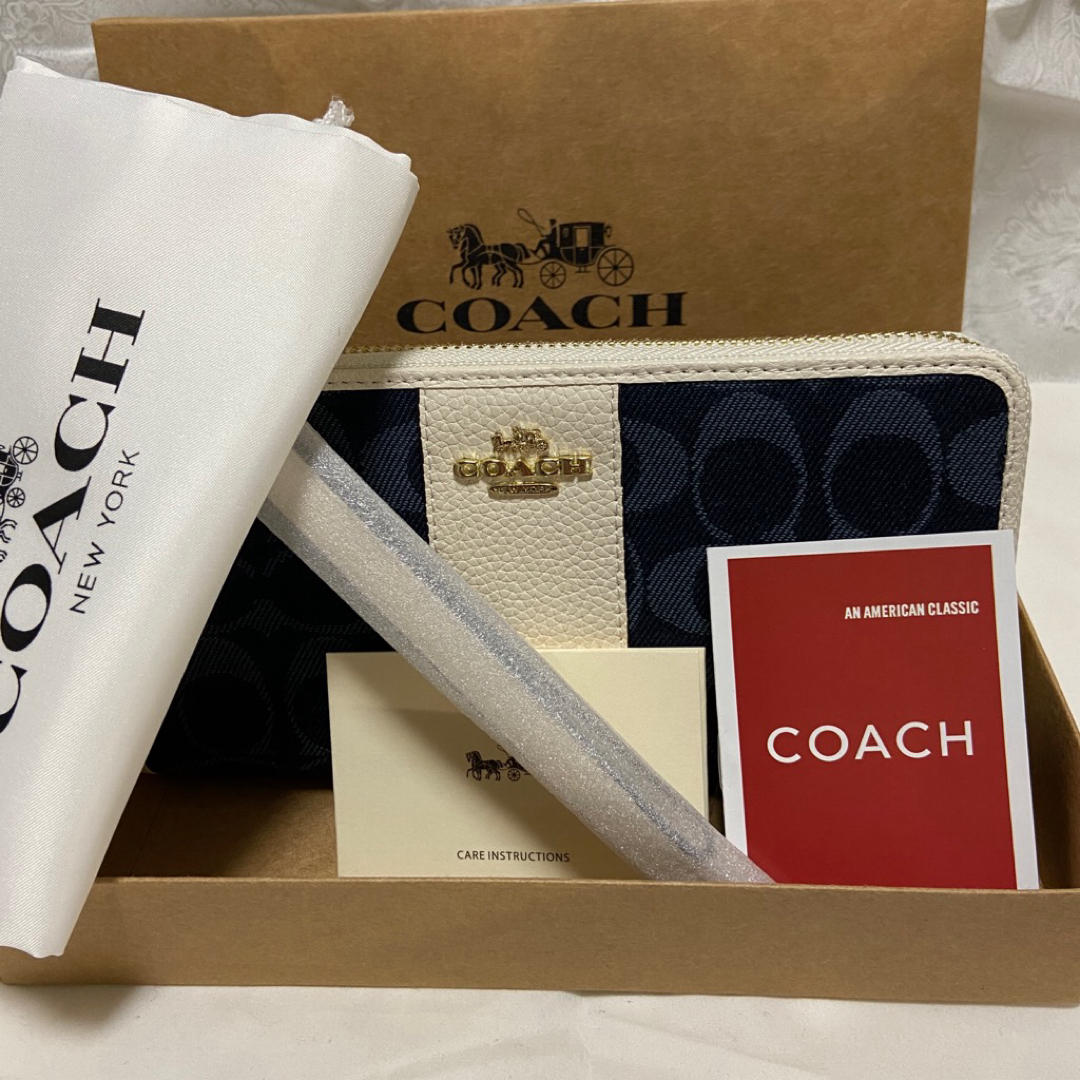 COACH(コーチ)の贈り物にも☆コーチ 長財布　人気のデニム×レザー　メンズレディス メンズのファッション小物(長財布)の商品写真