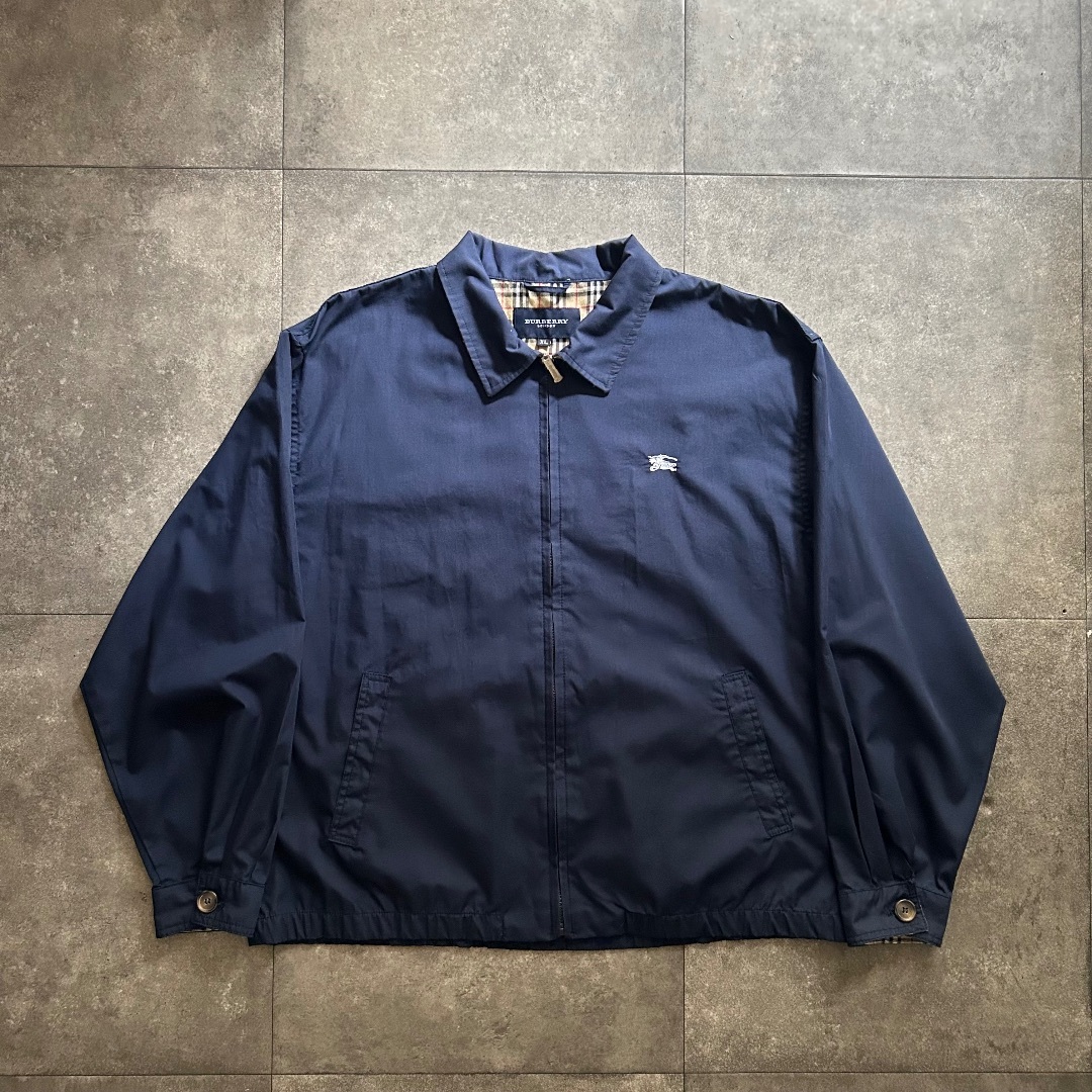 BURBERRY - バーバリー スウィングトップ/ブルゾン ネイビー XL BURBERRY - バーバリー スウィングトップ/ブルゾン ネイビー XL