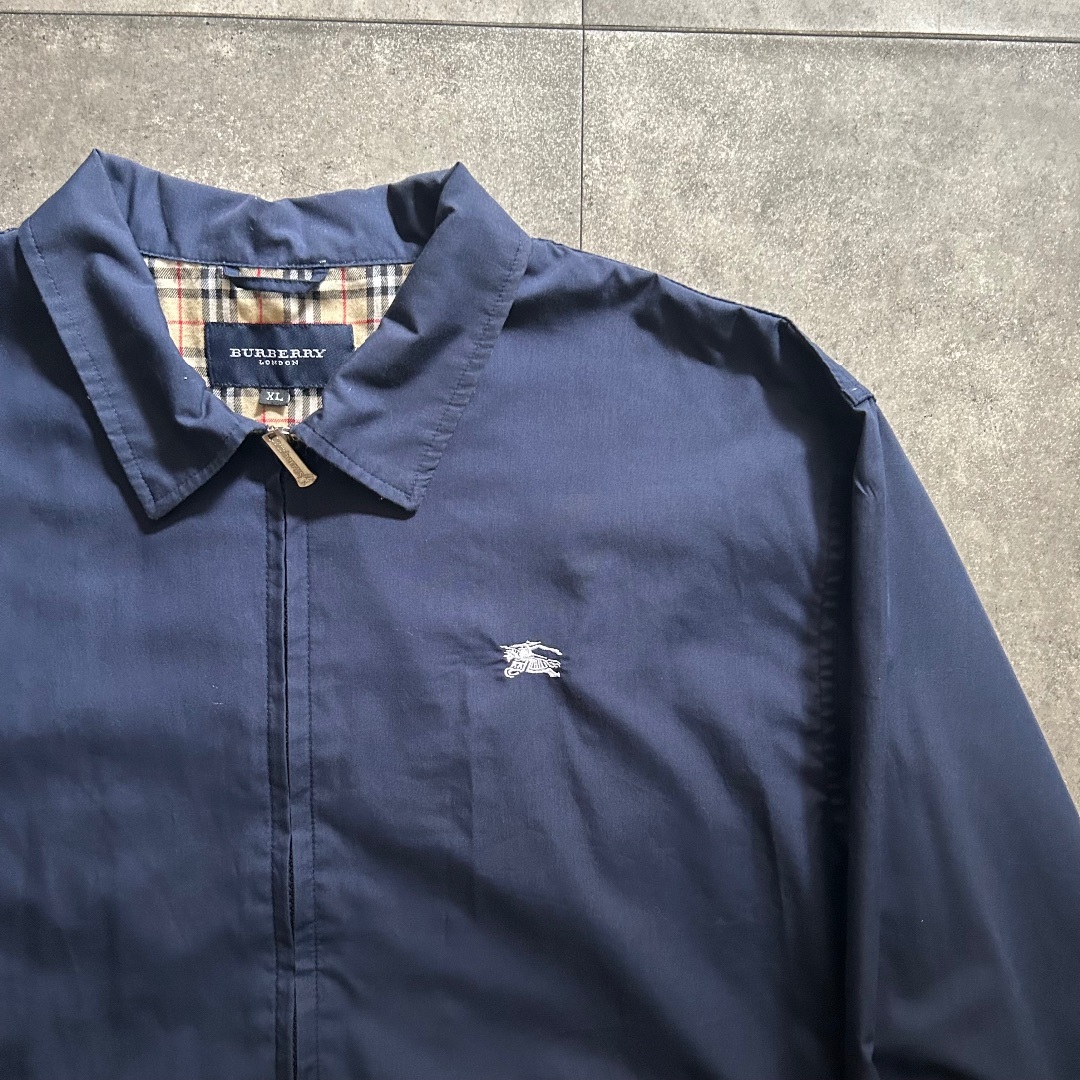 BURBERRY - バーバリー スウィングトップ/ブルゾン ネイビー XL BURBERRY - バーバリー スウィングトップ/ブルゾン ネイビー XL