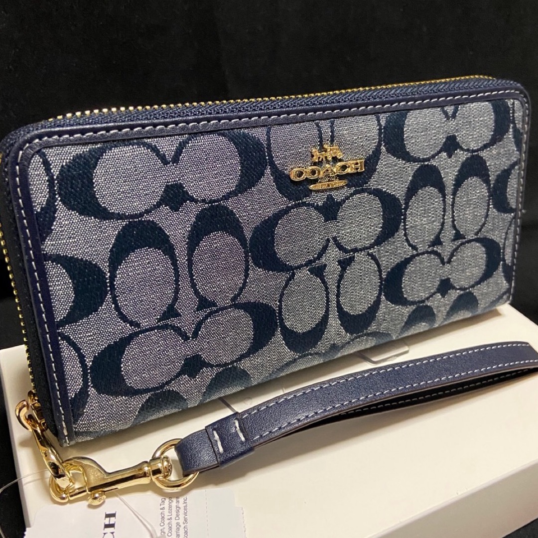 COACH(コーチ)の贈り物にも☆コーチ 長財布　人気のデニムストライプ　メンズレディス メンズのファッション小物(長財布)の商品写真