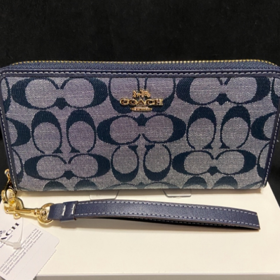 COACH(コーチ)の贈り物にも☆コーチ 長財布　人気のデニムストライプ　メンズレディス メンズのファッション小物(長財布)の商品写真