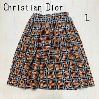 クリスチャンディオール(Christian Dior)のクリスチャンディオール　Christian Dior スカート　レトロ　L(ひざ丈スカート)