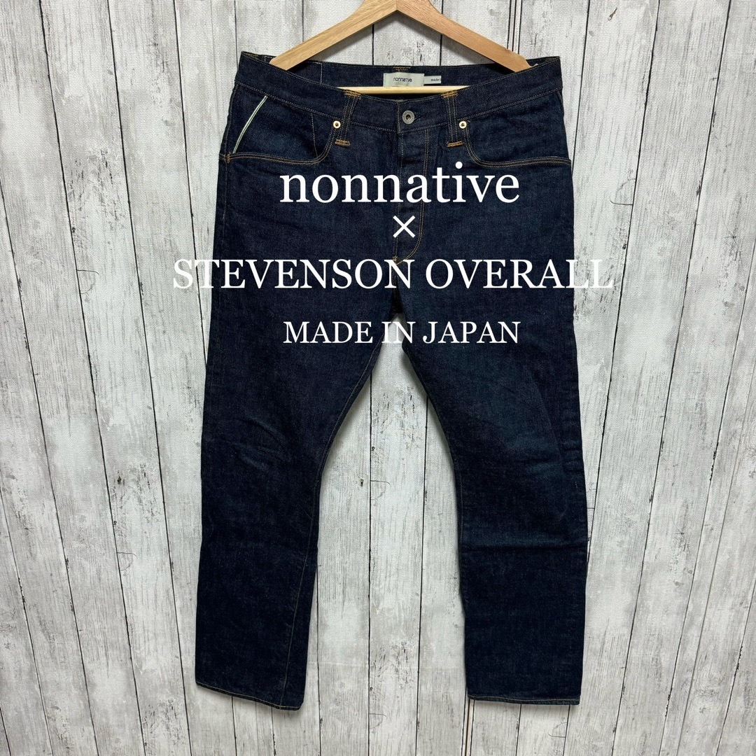 STEVENSON OVERALL(スティーブンソンオーバーオール)の超美品！nonnative× STEVENSON OVERALLセルビッチデニム メンズのパンツ(デニム/ジーンズ)の商品写真